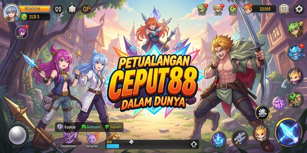 Tampilan gameplay CEPAT88 dengan karakter anime yang menawan.