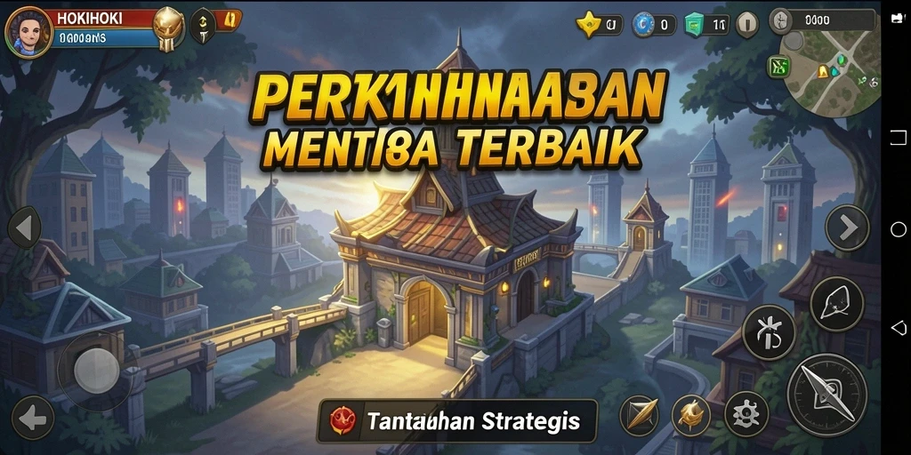 Tampilan menarik dari gameplay Tower Defense HOKIHOKI.
