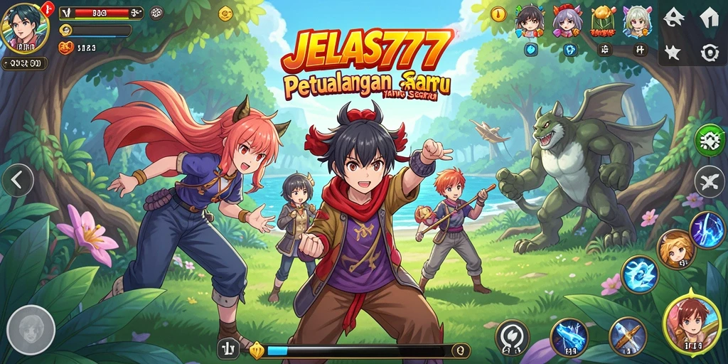 Gameplay JELAS777 yang penuh warna dan aksi seru.