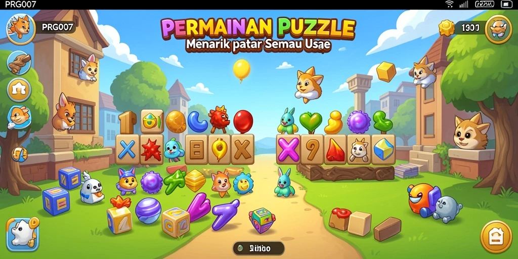 Tampilan gameplay menantang di PRG007 dengan berbagai teka-teki.