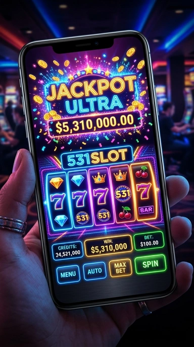 Tampilan antarmuka aplikasi 531slot yang menarik dan sederhana.